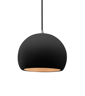 Radiance One Light Pendant in Carbon Matte Black w/ Champagne Gold (102|CER-6530-CBGD-NCKL-BKCD)
