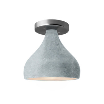 Radiance One Light Semi-Flush Mount in Gloss White (outside and inside of fixture) (102|CER-6380-WTWT-MBLK)