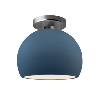 Radiance One Light Semi-Flush Mount in Midnight Sky w/ Matte White (102|CER-6350-MDMT-NCKL)
