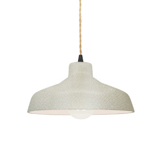 Radiance One Light Pendant in White Crackle (102|CER-6260-CRK-MBLK-BEIG-TWST)