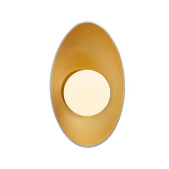 Ambiance LED Wall Sconce in Matte White w/ Champagne Gold (102|CER-3045-MTGD)