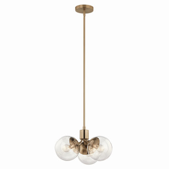 Silvarious Three Light Chandelier/Semi Flush in Champagne Bronze (12|52700CPZCLR)