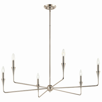 Alvaro Six Light Chandelier in Polished Nickel (12|52690PN)