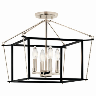 Eisley Four Light Semi Flush Mount in Polished Nickel (12|52633PN)