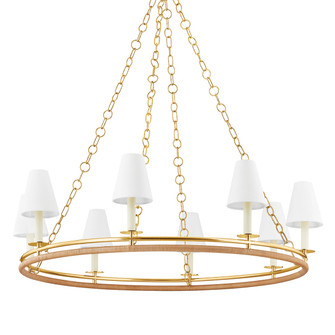 Swanton Eight Light Chandelier in Aged Brass (70|4408-AGB)