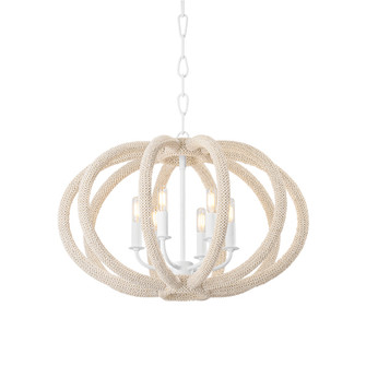 Lewiston Six Light Chandelier in White Plaster (70|1206-WP)