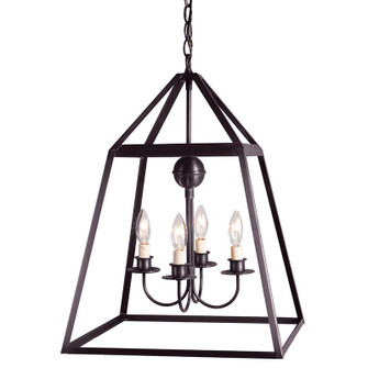 Foyer Four Light Hanging Lantern in Dark Brass (196|9732-DB-LT904-NG)