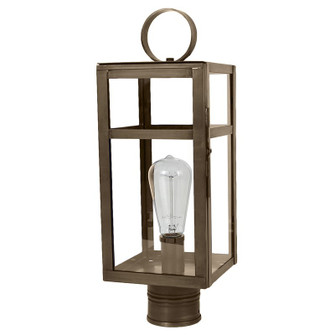 Newport One Light Post Mount in Dark Antique Brass (196|63933-DAB-MED-CLR)