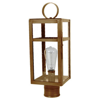 Newport One Light Post Mount in Antique Brass (196|63933-AB-MED-CSG)