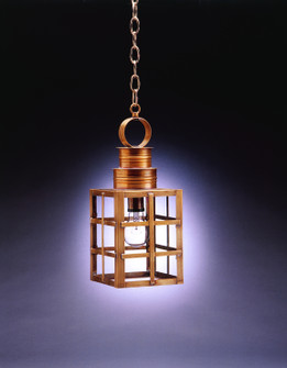 Suffolk One Light Hanging Lantern in Antique Brass (196|5132-AB-MED-CLR)