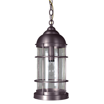 Nautical One Light Hanging Lantern in Dark Brass (196|3532-DB-MED-CSG)