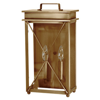 Glidden Two Light Wall Sconce in Antique Brass (196|11821-AB-LT2-CLR)