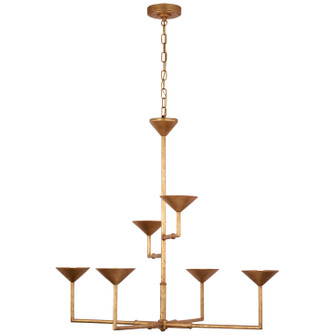 Eleanor LED Chandelier in Antique Gold Leaf (268|JN 5172AGL)