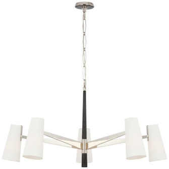 Olina LED Chandelier in Polished Nickel and Ebony (268|ARN 5345PN/EB-L)