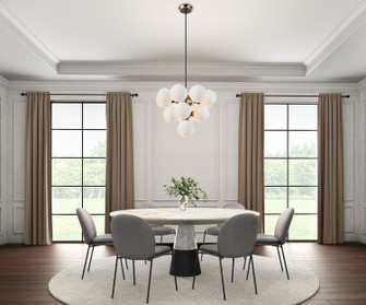 Gem 13 Light Chandelier in Black and Brushed Brass (78|AC11872WH)