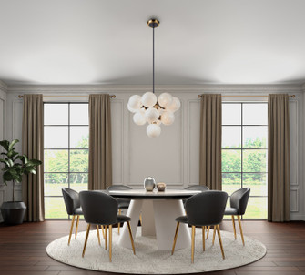 Gem 13 Light Chandelier in Black and Brushed Brass (78|AC11872SW)