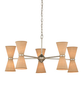 Ten Light Chandelier in Contemporary Silver Leaf/Contemporary Silver/Natural (142|9000-1218)