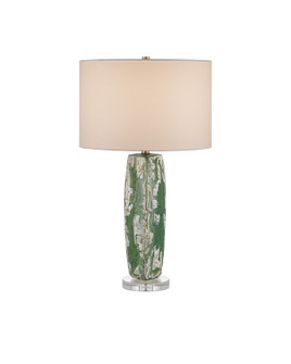 Zowan One Light Table Lamp in Green/Cream/Clear (142|6000-0966)
