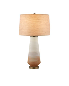 One Light Table Lamp in Beige/Pale Gray/Brown/Antique Brass (142|6000-0940)