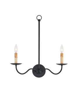 Saxon Collection Two Light Wall Sconce in Zanzibar Black (142|5000-0265)