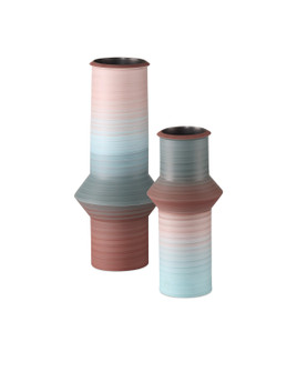 Happy 80's Vase Set of 2 in Blue/Dark Red (142|1200-0909)