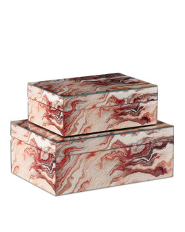 Box Set of 2 in Red Swirl (142|1200-0856)