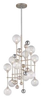 Majorette 12 Light Chandelier in Silver Leaf W Polished Chrome (68|241-012-SL/PC)