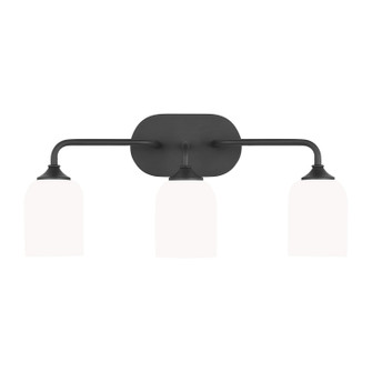 Emile Three Light Vanity in Midnight Black (1|GLV1023EN3/MBK)