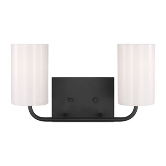 Rhett Two Light Vanity in Midnight Black (1|GLV1002EN3/MBK)