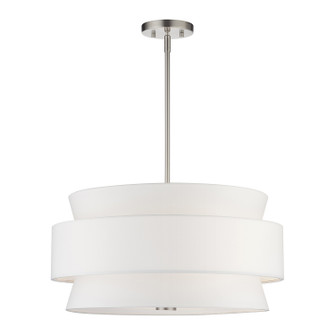 Fontana Five Light Pendant Chandelier in Brushed Nickel (107|60025-91)