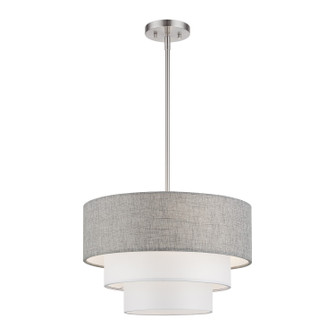 Brookmeade Three Light Pendant Chandelier in Brushed Nickel (107|60015-91)