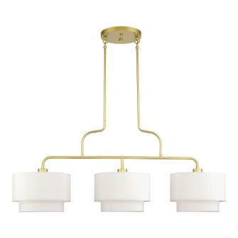 Manorwood Three Light Linear Chandelier in Soft Gold (107|50303-33)