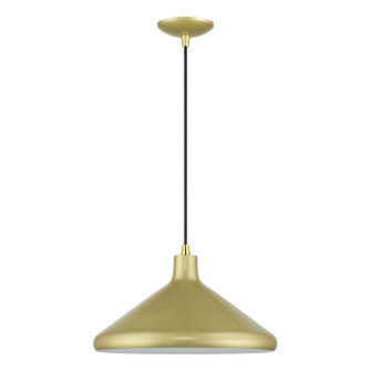 Geneva One Light Pendant in Soft Gold with Polished Brass (107|41179-33)