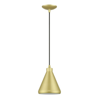 Geneva One Light Mini Pendant in Soft Gold with Polished Brass (107|41177-33)