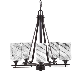Uptowne Five Light Chandelier in Dark Granite (200|325-DG-549)