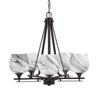 Uptowne Five Light Chandelier in Dark Granite (200|325-DG-4819)