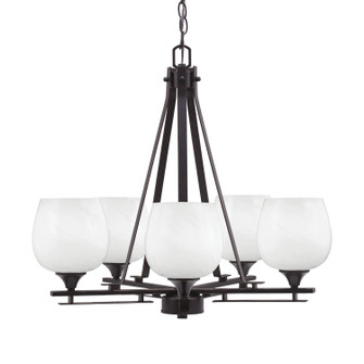 Uptowne Five Light Chandelier in Dark Granite (200|325-DG-4811)