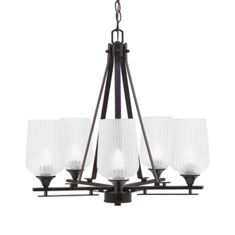 Uptowne Five Light Chandelier in Dark Granite (200|325-DG-4250)
