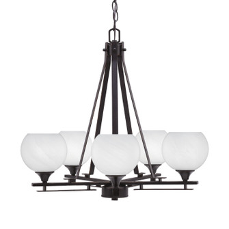 Uptowne Five Light Chandelier in Dark Granite (200|325-DG-4101)