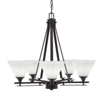 Uptowne Five Light Chandelier in Dark Granite (200|325-DG-312)
