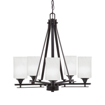 Uptowne Five Light Chandelier in Dark Granite (200|325-DG-3001)