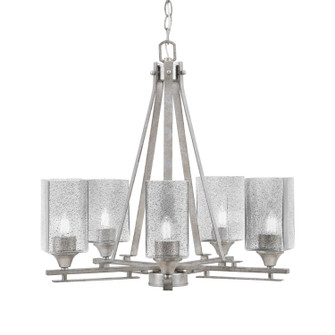 Uptowne Five Light Chandelier in Aged Silver (200|325-AS-542)