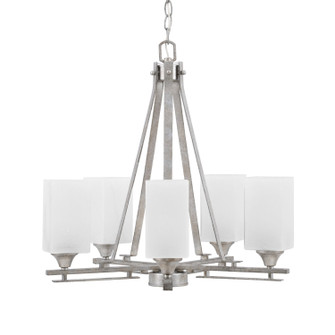 Uptowne Five Light Chandelier in Aged Silver (200|325-AS-541)