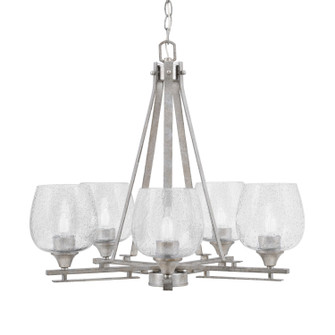 Uptowne Five Light Chandelier in Aged Silver (200|325-AS-4812)