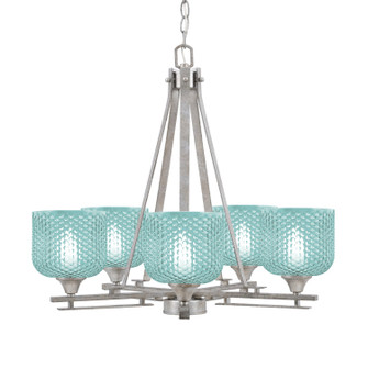 Uptowne Five Light Chandelier in Aged Silver (200|325-AS-4615)