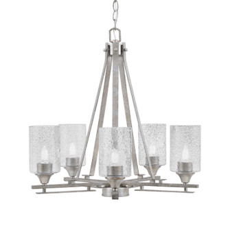 Uptowne Five Light Chandelier in Aged Silver (200|325-AS-3002)