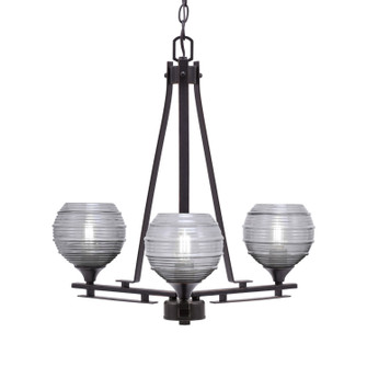 Uptowne Three Light Chandelier in Dark Granite (200|323-DG-5112)