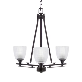 Uptowne Three Light Chandelier in Dark Granite (200|323-DG-500)