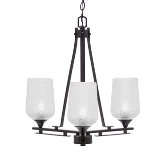 Uptowne Three Light Chandelier in Dark Granite (200|323-DG-4250)