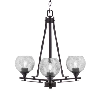 Uptowne Three Light Chandelier in Dark Granite (200|323-DG-4102)